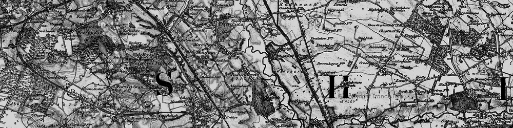 Old map of Bostock Green in 1896