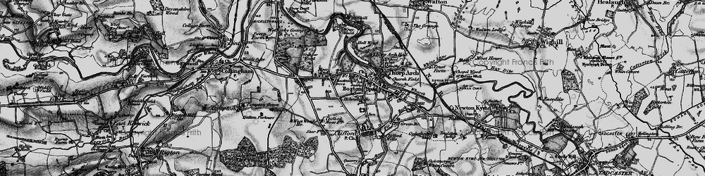 Old map of Boston Spa in 1898