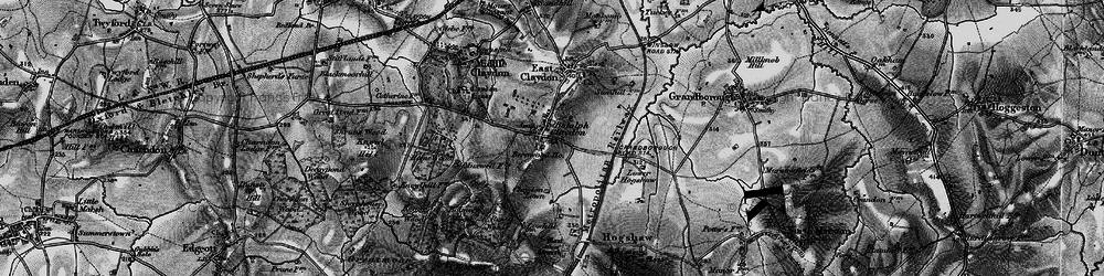 Old map of Botolph Claydon in 1896