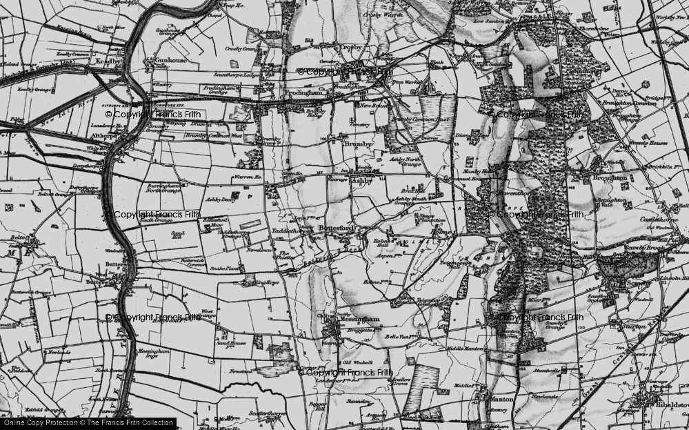 Old Map of Bottesford, 1895 in 1895