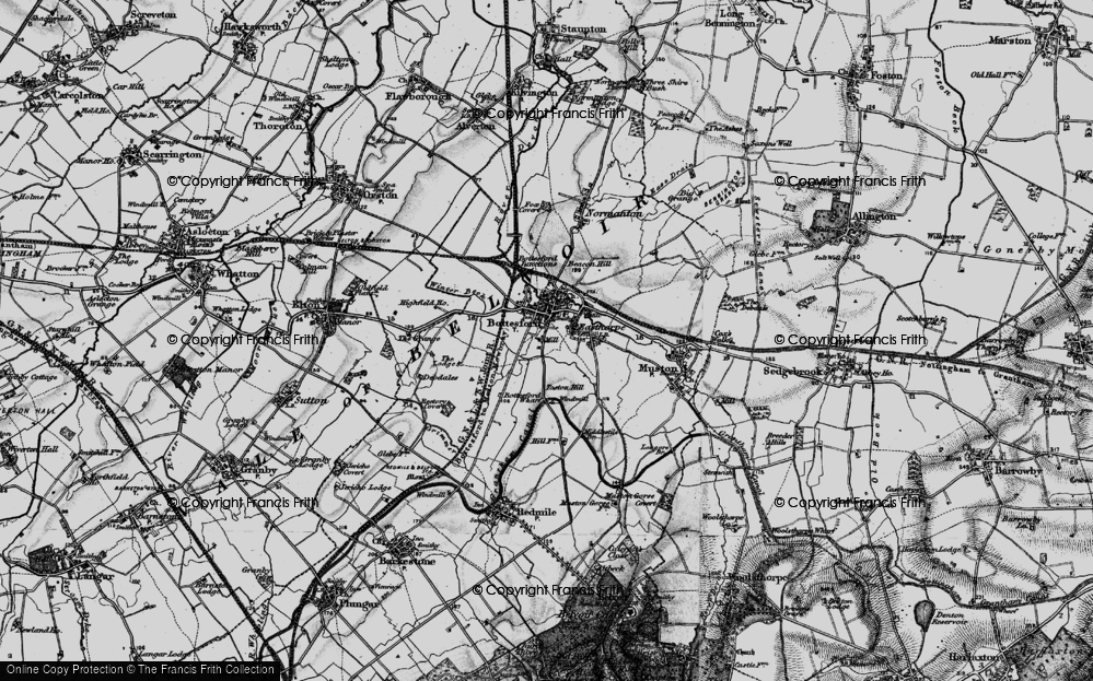 Old Map of Bottesford, 1899 in 1899