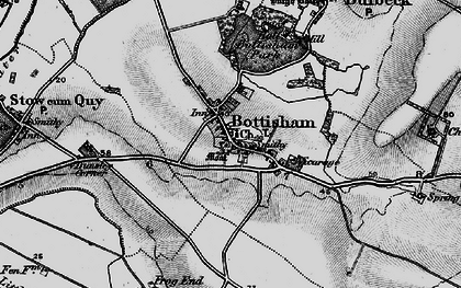 Old map of Bottisham in 1898
