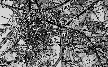 Old map of Boughton in 1896