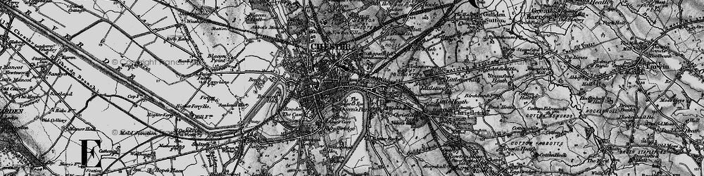 Old map of Boughton in 1896
