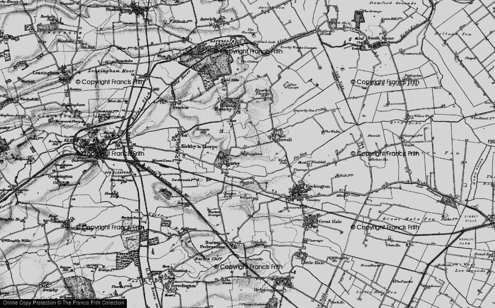 Old Map of Boughton, 1898 in 1898