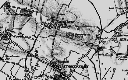 Old map of Boughton Wood in 1898