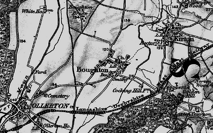 Old map of Boughton in 1899