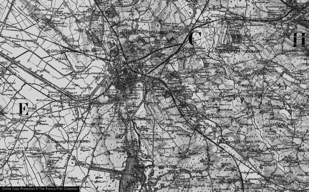 Old Map of Boughton Heath, 1897 in 1897
