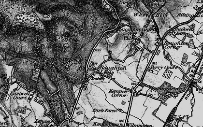 Old map of Boughton Lees in 1895