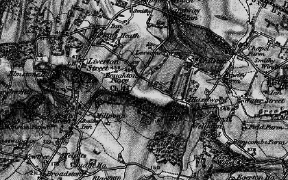 Old map of Boughton Malherbe in 1895