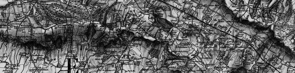 Old map of Boughton Malherbe in 1895