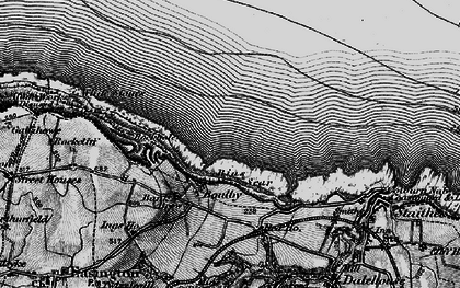 Old map of Bias Scar in 1898