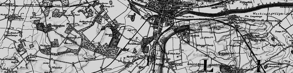 Old map of Boultham in 1899