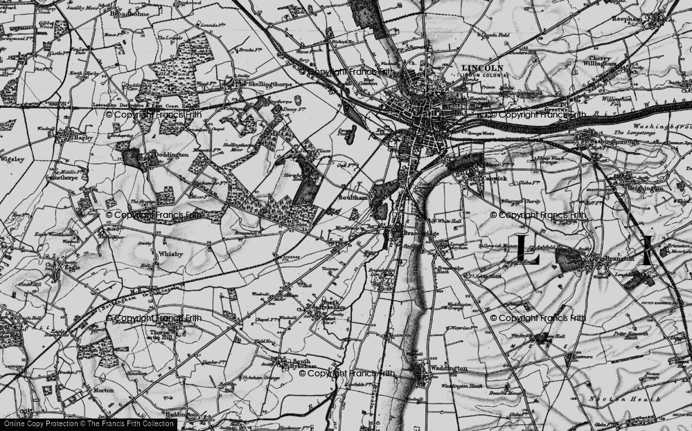 Old Map of Boultham Moor, 1899 in 1899
