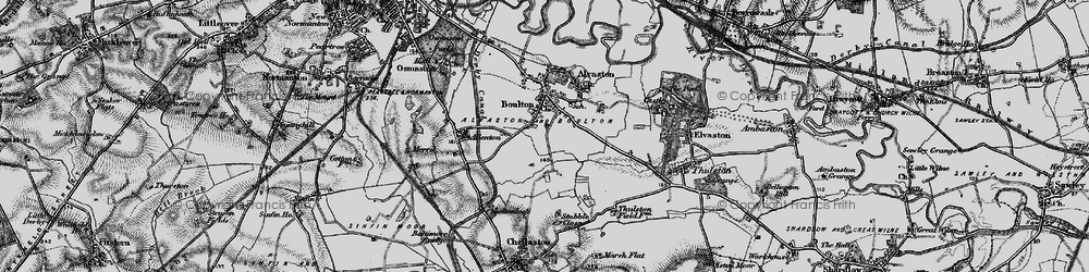 Old map of Boulton Moor in 1895
