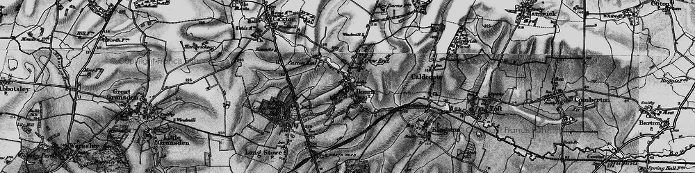 Old map of Bourn in 1898