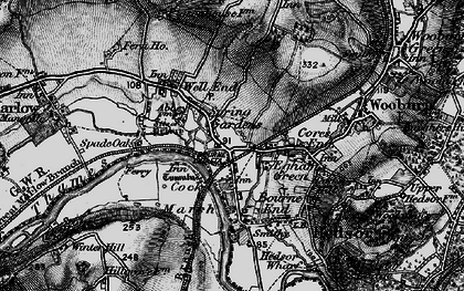 Old map of Bourne End in 1895