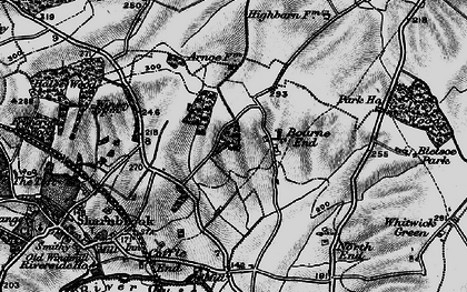Old map of Bourne End in 1898