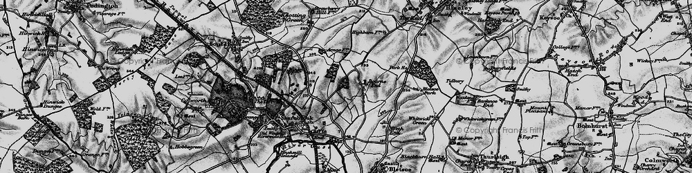 Old map of Bourne End in 1898