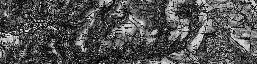 Old map of Bournes Green in 1896