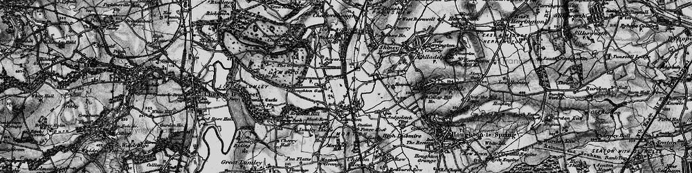 Old map of Bournmoor in 1898