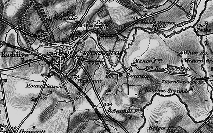 Old map of Bourton in 1896
