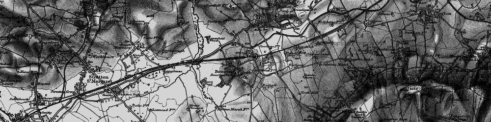 Old map of Bourton in 1896