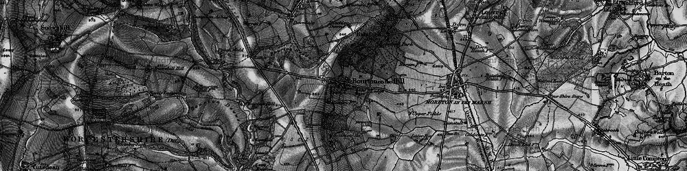 Old map of Bourton-on-the-Hill in 1896