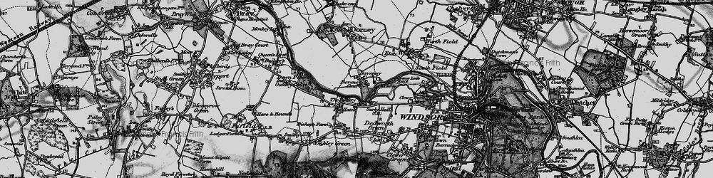 Old map of Boveney in 1896