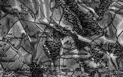 Old map of Boveridge in 1895