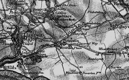 Old map of Boverton in 1897