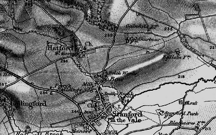 Old map of Bow in 1895