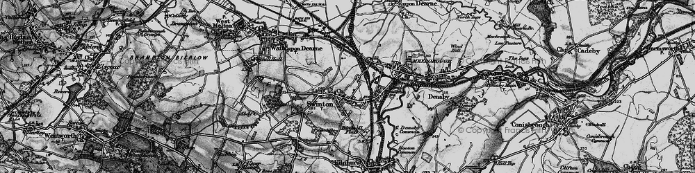 Old map of Bow Broom in 1896