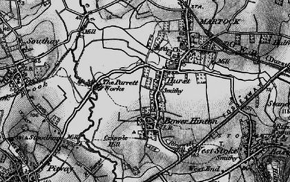 Old map of Bower Hinton in 1898