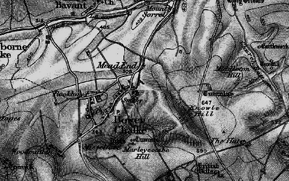 Old map of Bowerchalke in 1895