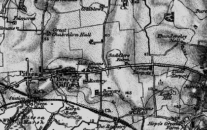 Old map of Bowers Gifford in 1896
