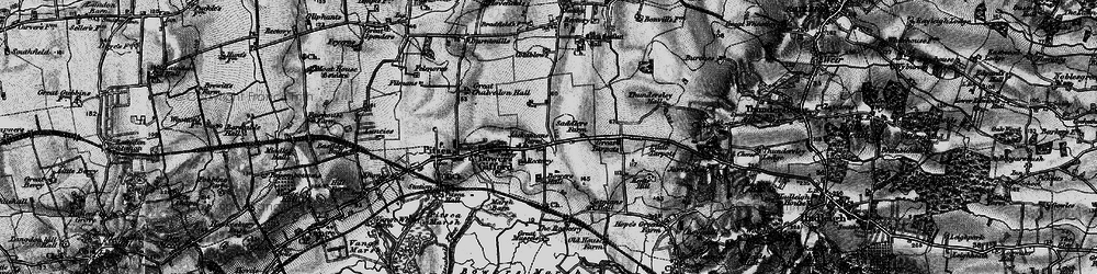 Old map of Bowers Gifford in 1896