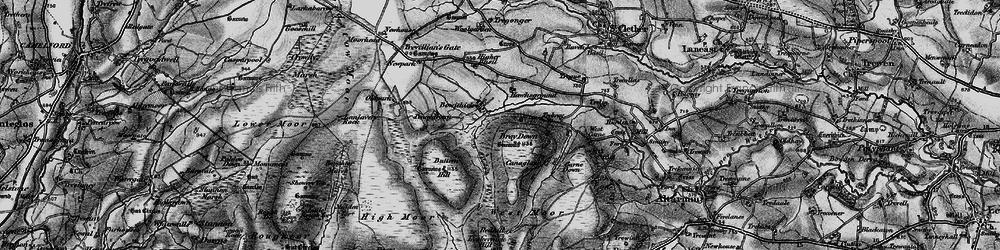 Old map of Lanlavery Rock in 1895