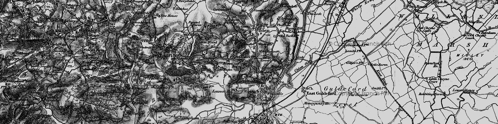 Old map of Bowler's Town in 1895