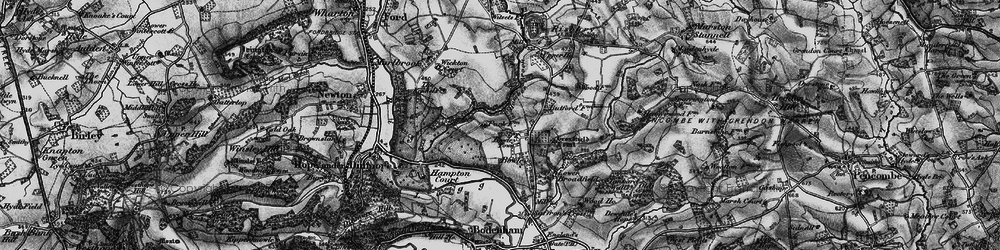 Old map of Bowley Town in 1898