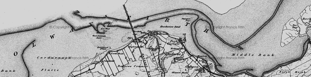 Old map of Bowness-on-Solway in 1897