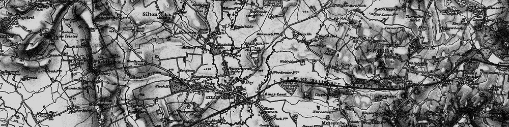 Old map of Bowridge Hill in 1898