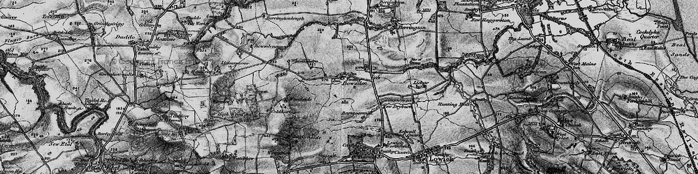 Old map of Berrington Burn in 1897