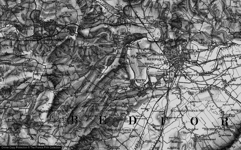 Old Map of Historic Map covering Boxend Ho in 1896