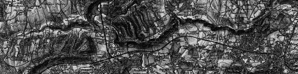 Old map of Brockham Warren in 1896
