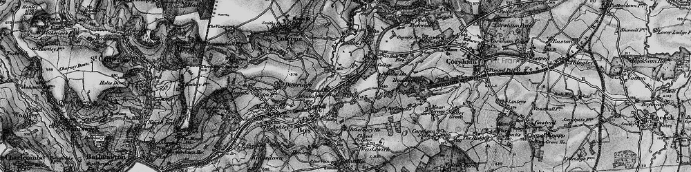 Old map of Box Hill in 1898