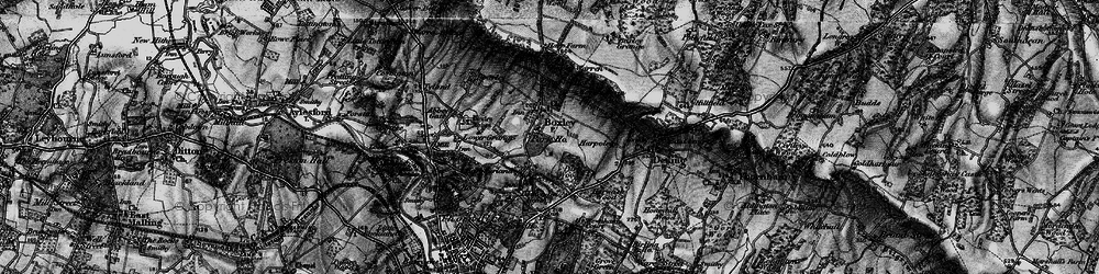 Old map of Boxley Ho in 1895
