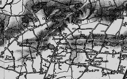Old map of Boxted Cross in 1896