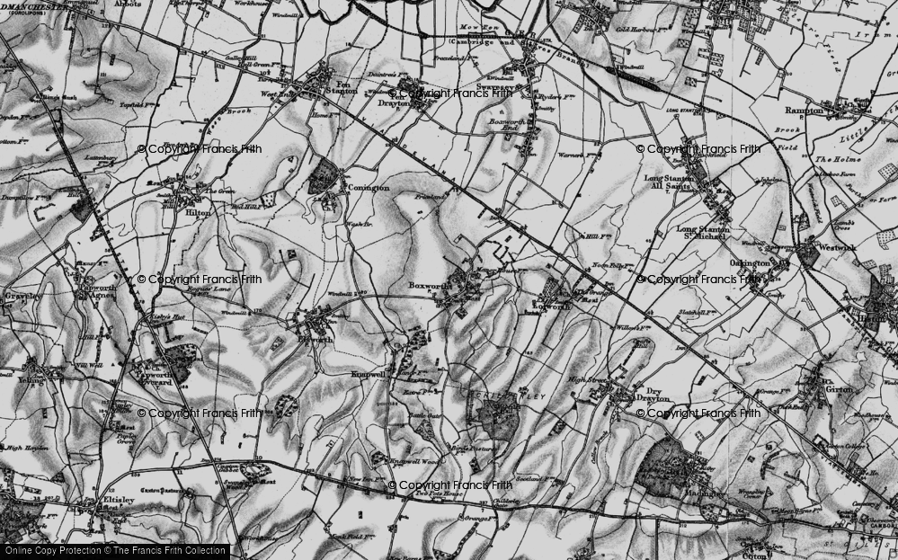 Old Map of Boxworth, 1898 in 1898
