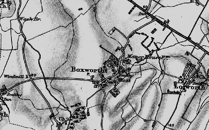 Old map of Boxworth in 1898